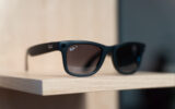 Meta's 2nd-generation Ray-Ban Stories in matte black with black fade lenses