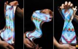 La pantalla flexible de LG se dobla, gira y se estira en color