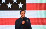 Elon Musk speaks during a town hall in Green Bay, Wisconsin on March 30, 2025.