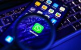 The WhatsApp icon displayed on an iPhone.