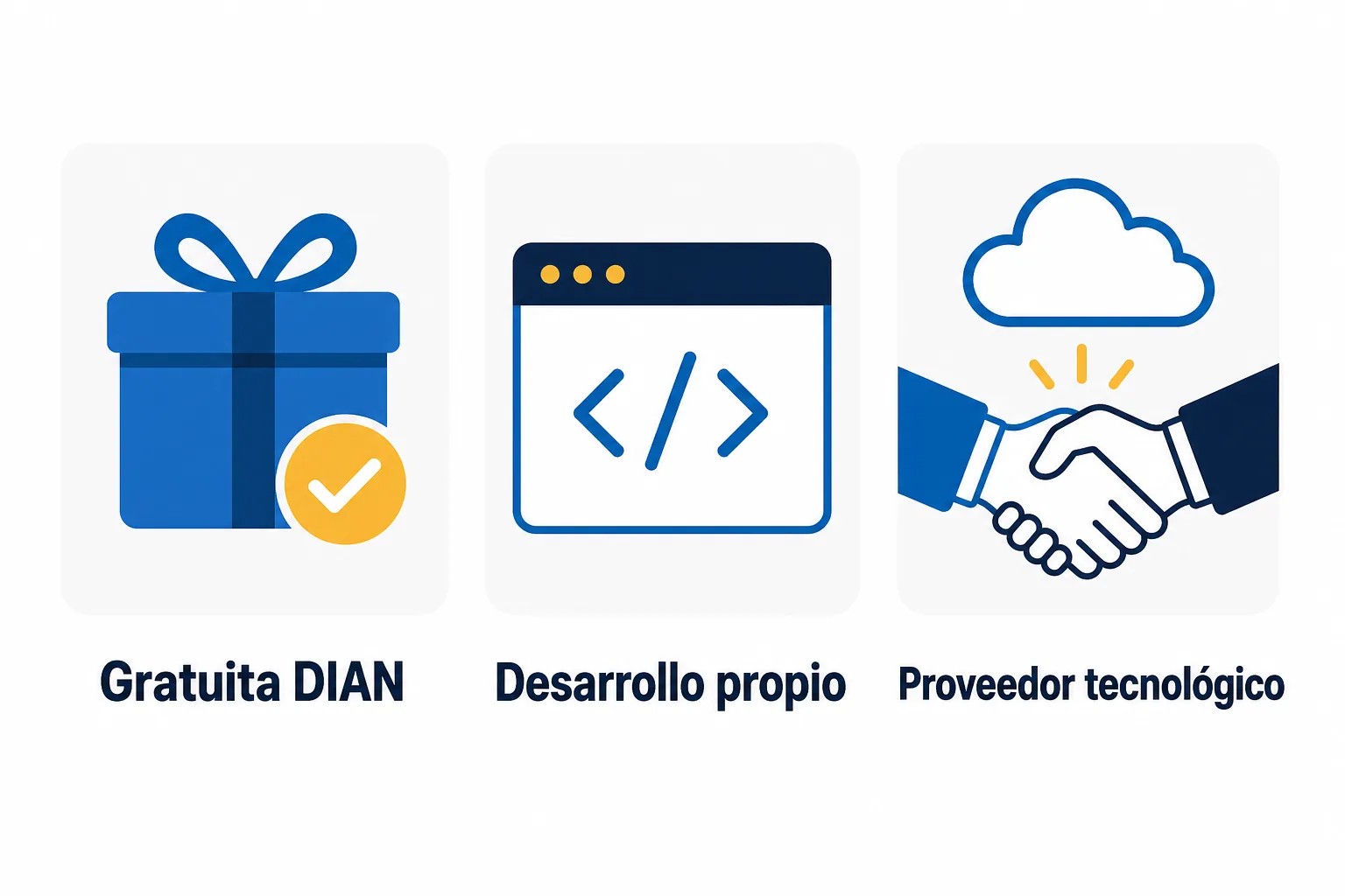 Tres opciones para facturar electrónicamente en Colombia: solución gratuita, desarrollo propio o proveedor